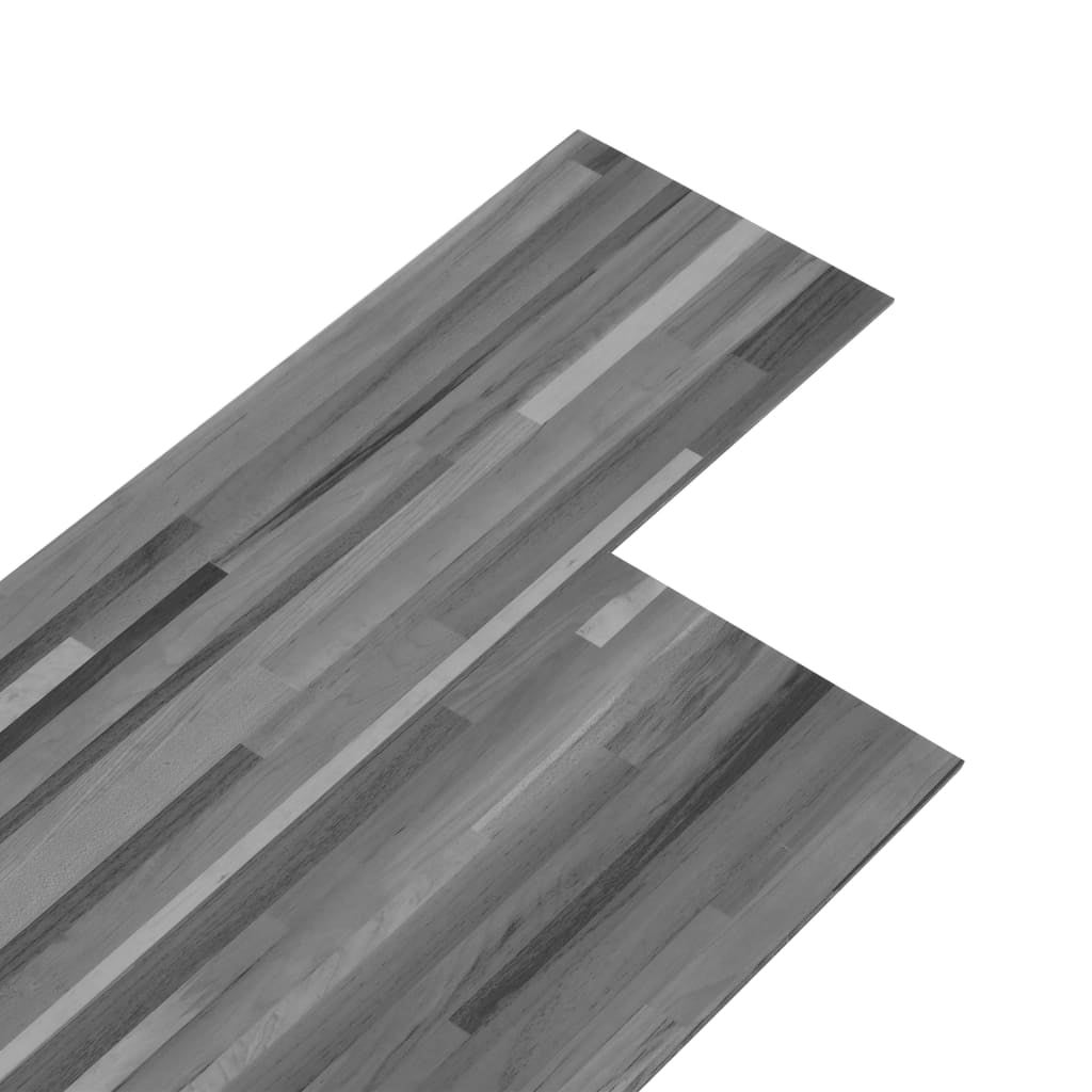Lamas para suelo de pvc autoadhesivas | tarimas de suelo | tarimas autoadhesivas gris a rayas 4,46 m² 3 mm cfw96197