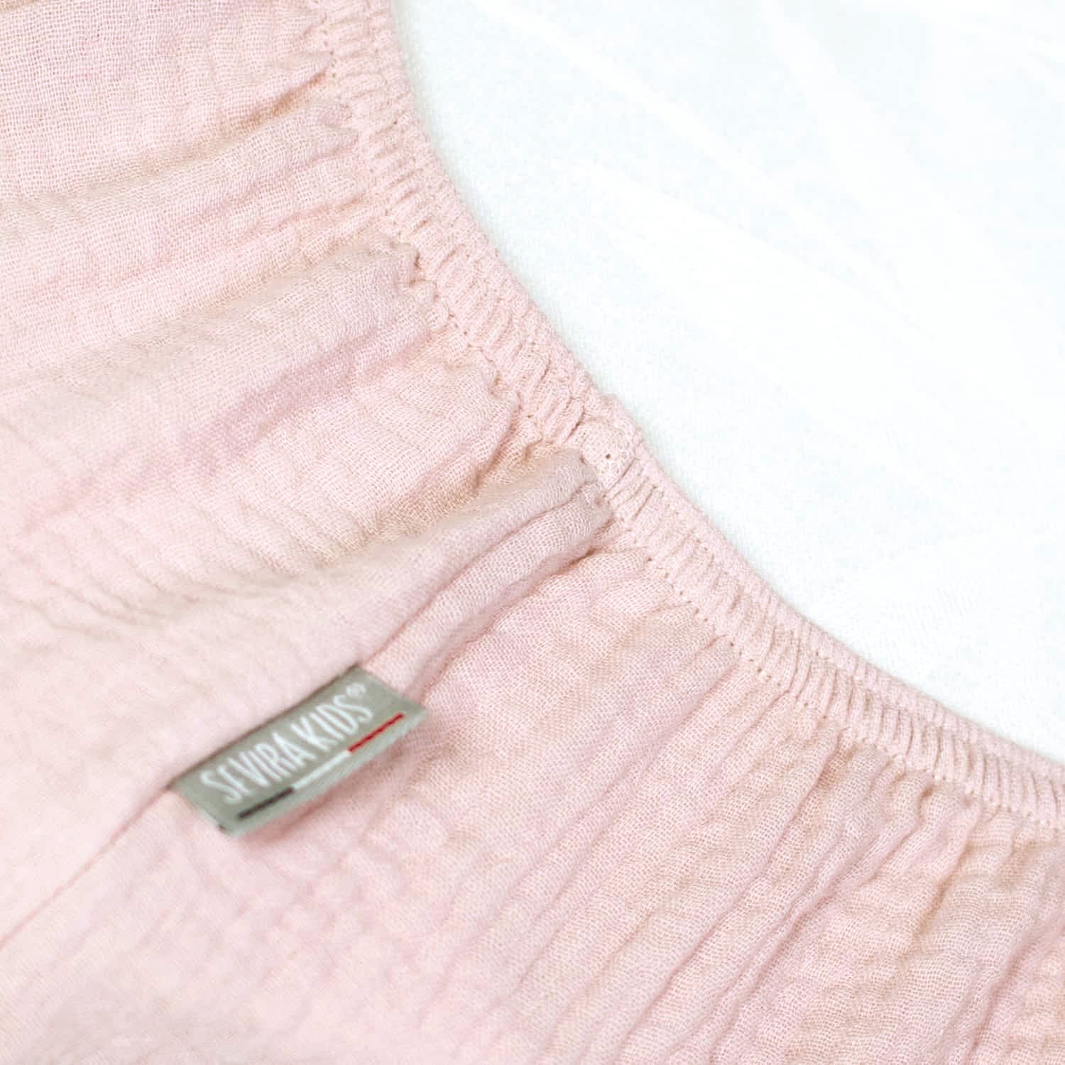 Drap housse uni en gaze de coton - 5