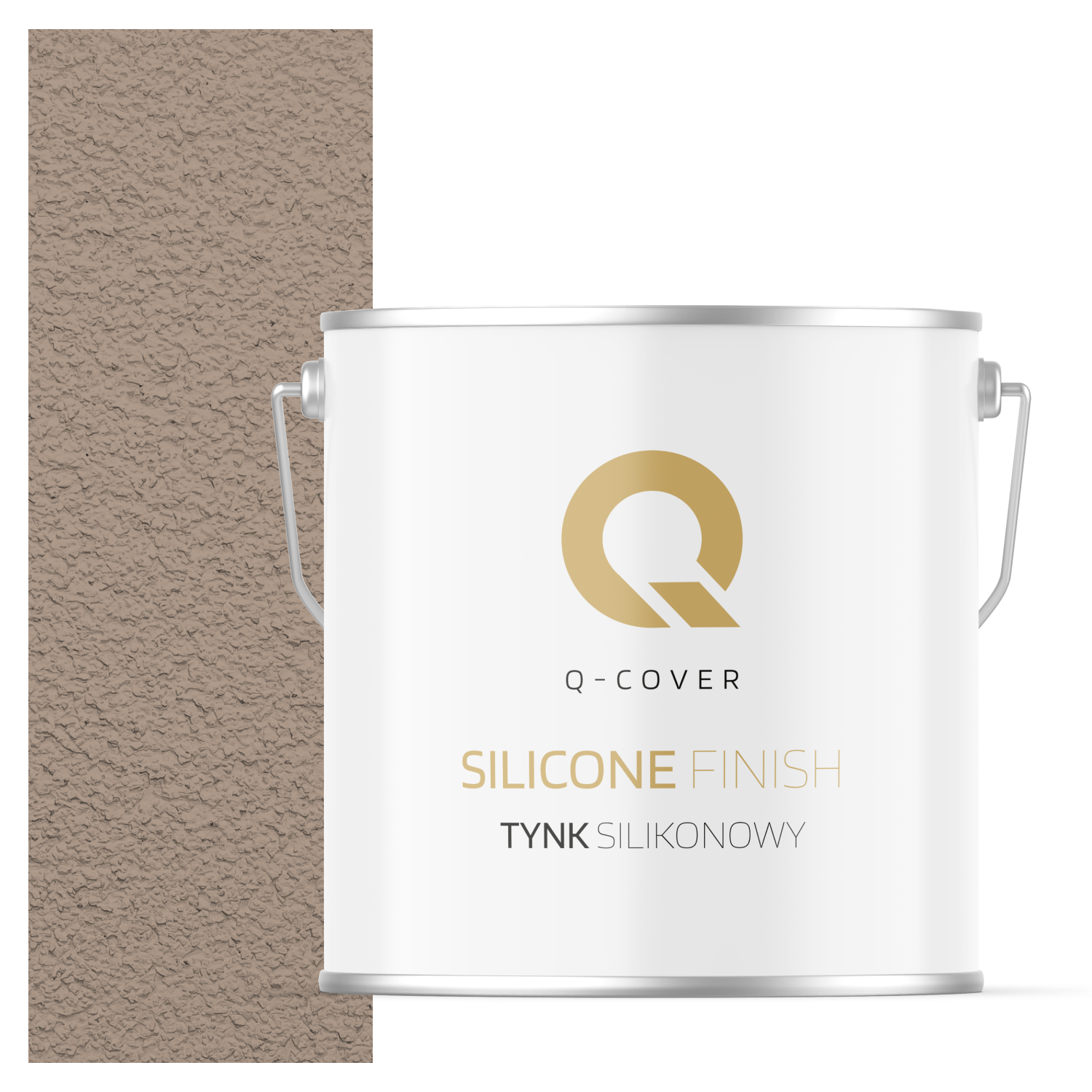 Tynk Silikonowy Elewacyjny Baranek 3.0mm Q-Cover Orzechowy jasny F534 7KG