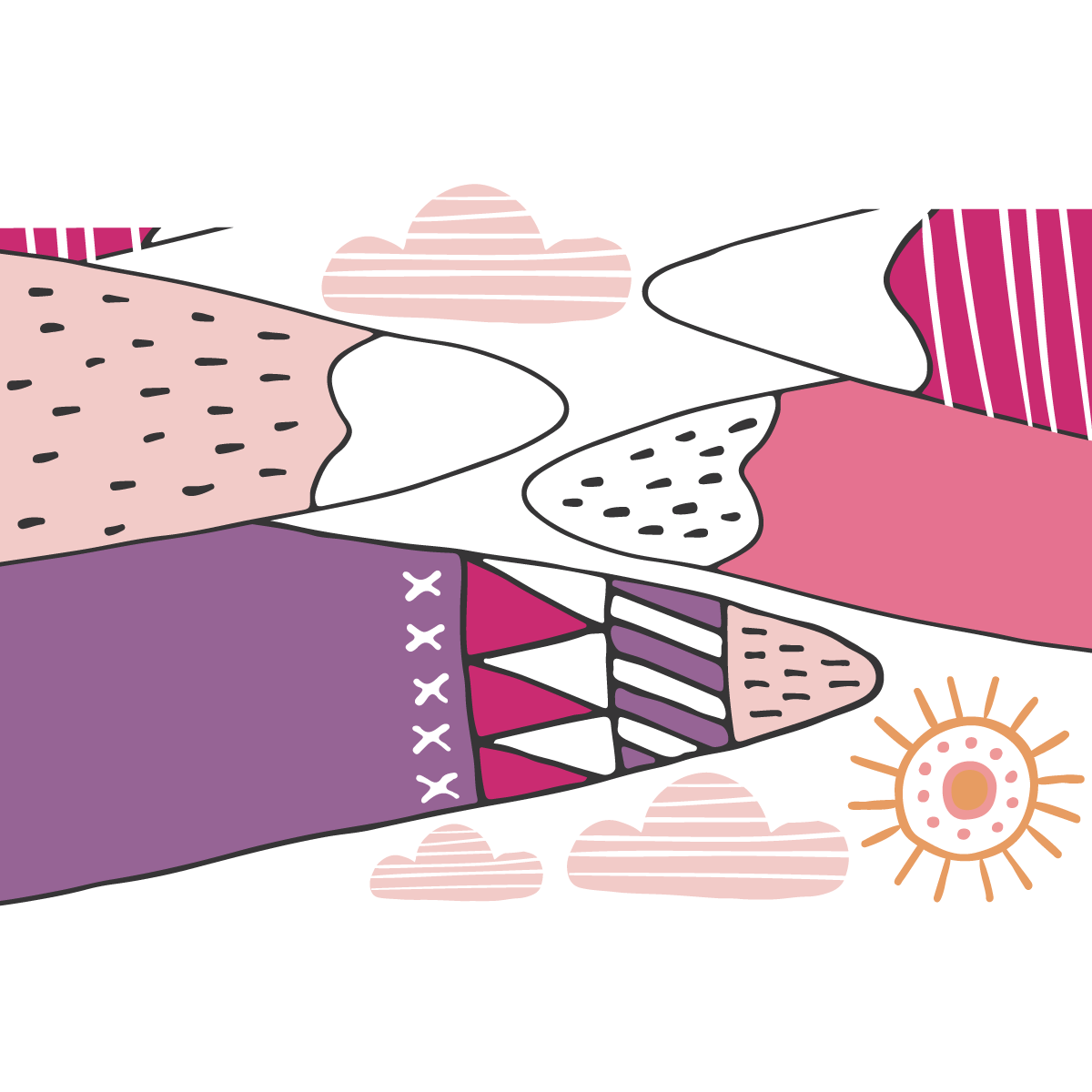 Adesivo bambino di montagna scandinavo bianka - Sticker adesivo - adesivi murali - 40x60cm - 2