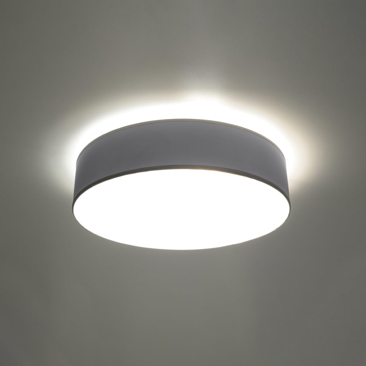 Plafon CERCLE 45 szara LED 3000K - 45x45x11cm Sollux