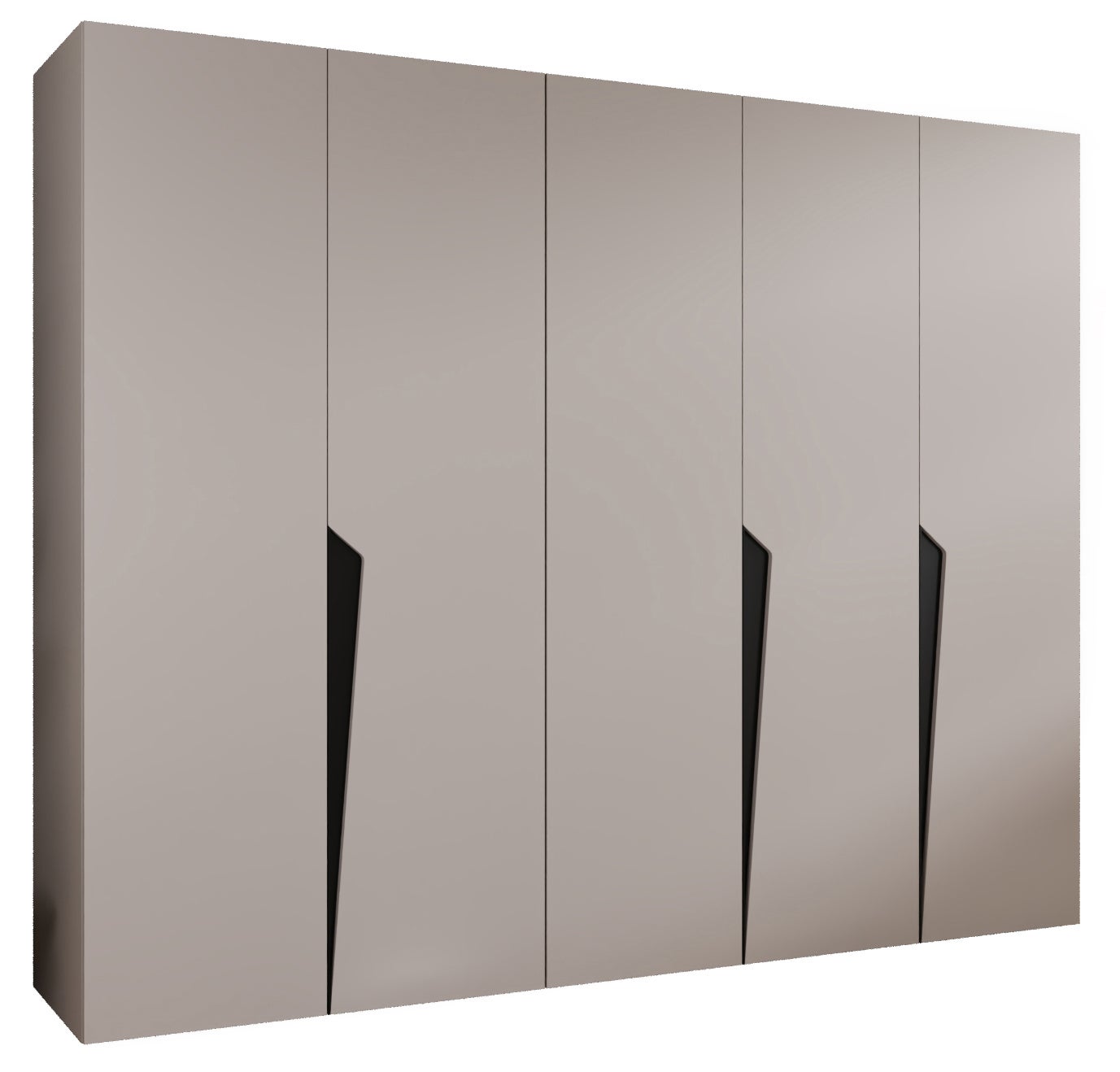 Szafa uchylna otwierana Piano 1 250 x 52 x 202 cm kaszmir + u. Czarny Abiks Meble