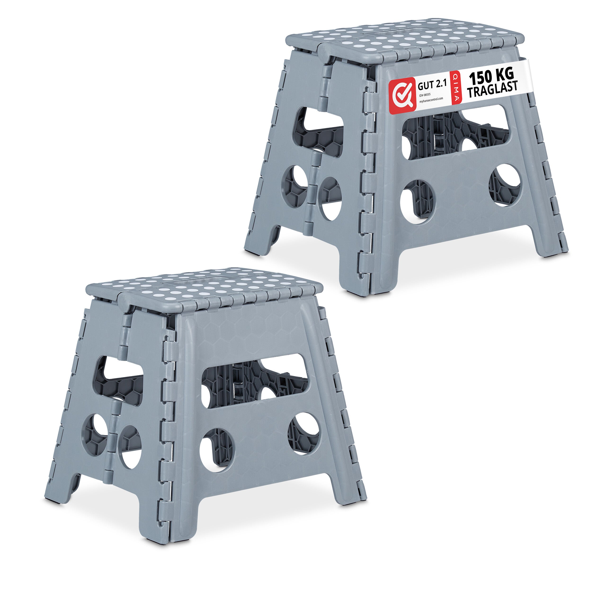 Tabouret Double Marche Pliable Pour Enfant 32,5x32cm - Antidérapant Et Stable - Pour Salle De Bain, Cuisine - 10