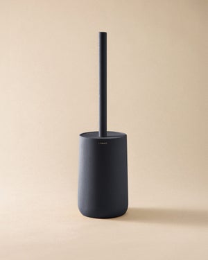 Brosse De Toilette Design Saona - Résine Élégante, Porte-Brosse Intégré, Couleur Sable
