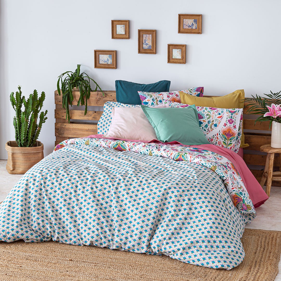 Housse de couette réversible en coton SHIRE 200x200 cm - 4