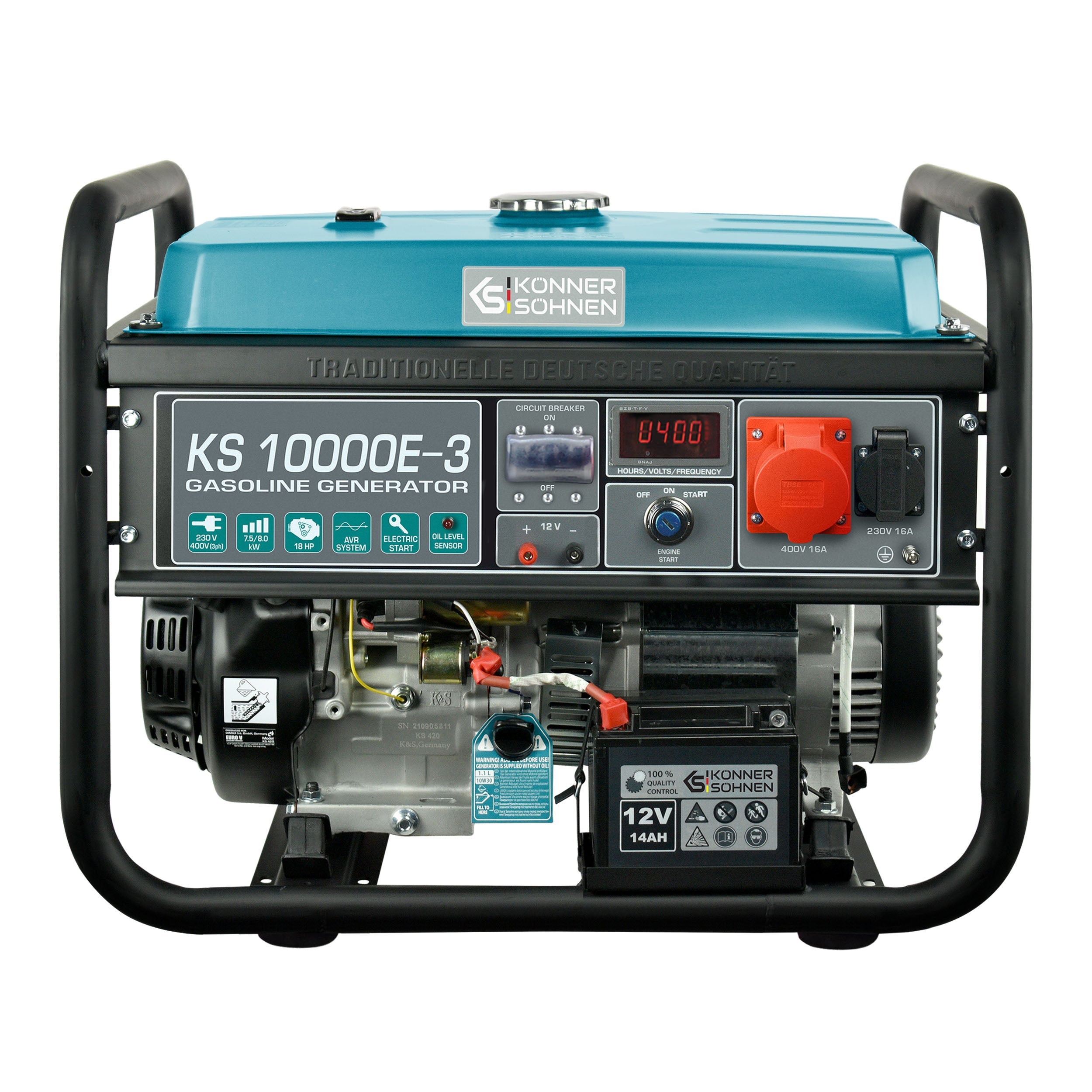 Generator benzynowy „Könner &amp; Söhnen” KS 10000E-3 Moc maksymalna, kW 8