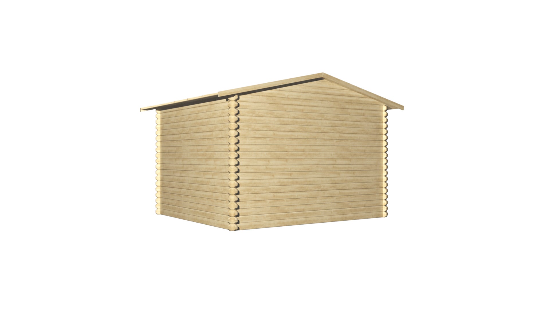 Abri de jardin en bois brut, ep 19mm, surface utile 7.62m² INT019 / INEKSA - 5
