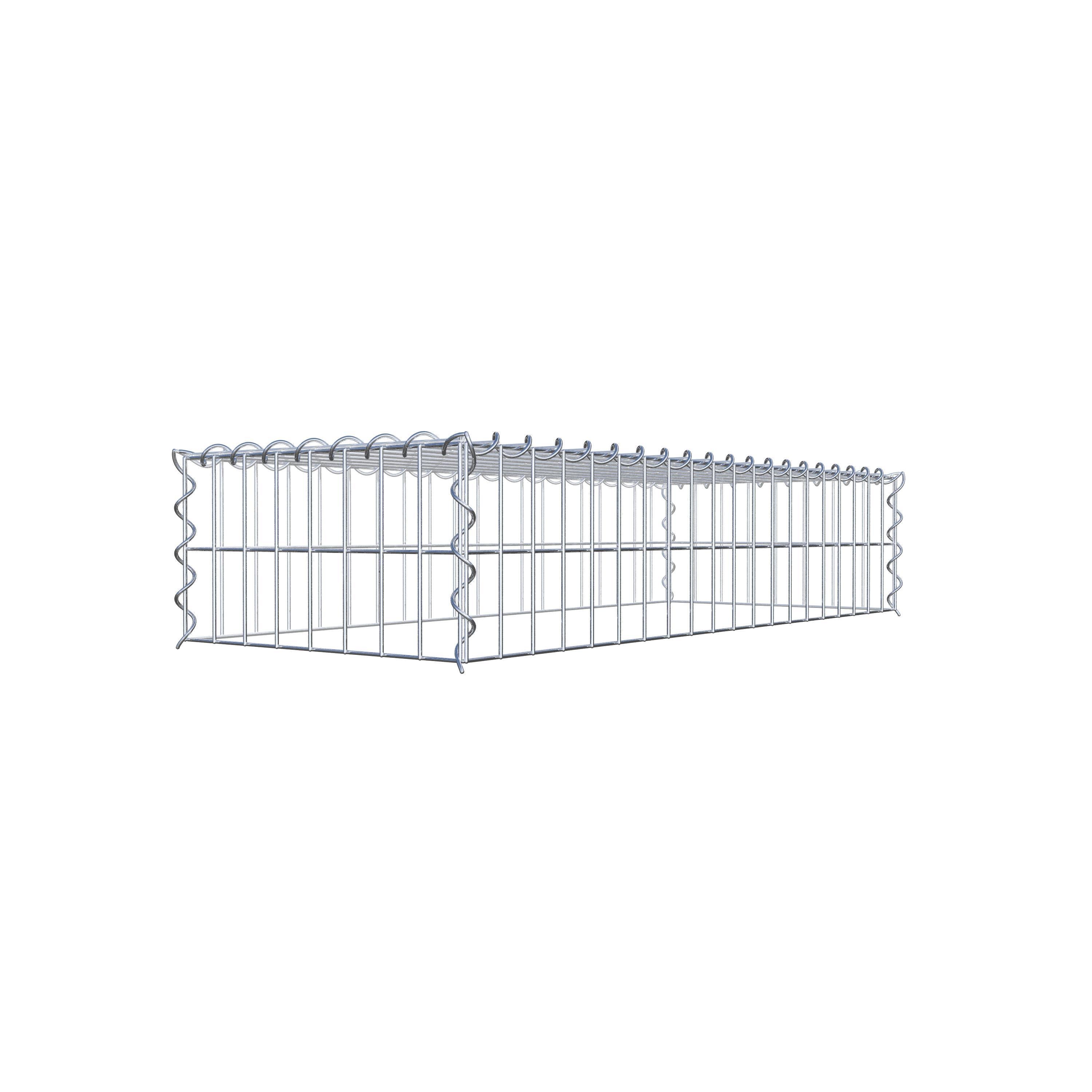 Gavión para apilar en acero galvanizado 100x20x40cm (LxAxP), malla 5 x 10cm, Espiral, sin rejilla inferior - 3