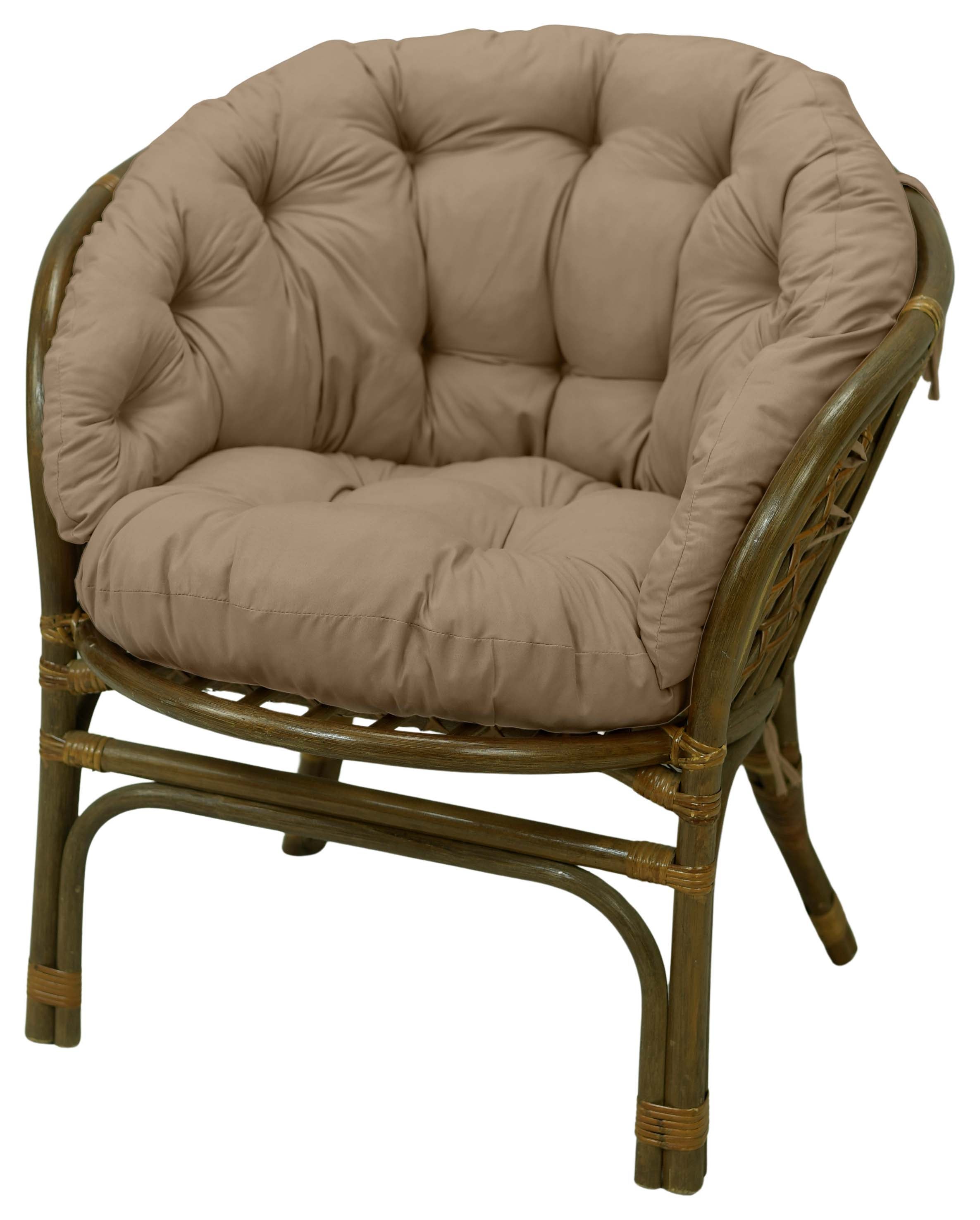 Poduszka na fotel rattanowy rattan AMPO beżowy 1 szt.