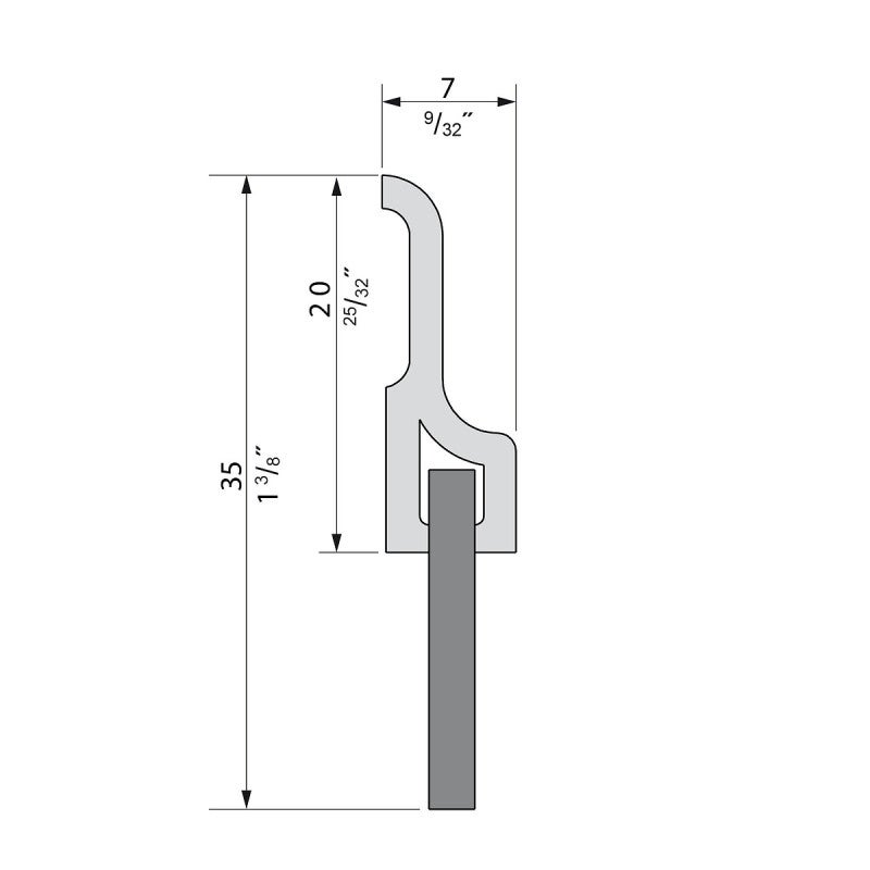 Brosse d'étanchéité longueur 1,05 m - 3