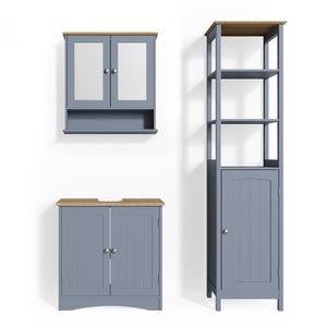 Set Mobili Bagno Marelle Vicco - 3 Parti Bianco/Rovere Con Colonna E Specchio - Foto 13