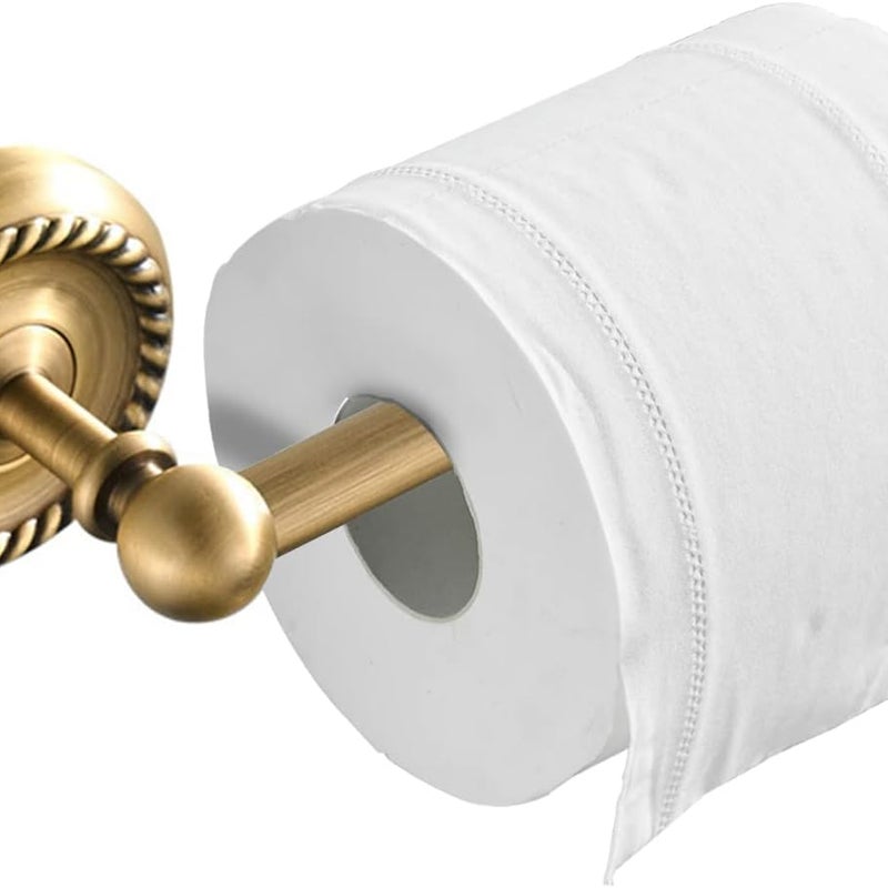 Uchwyt na papier toaletowy z antycznym mosiądzem, 20 cm, ścienny, z brązu, do łazienki, jako akcesorium toaletowe