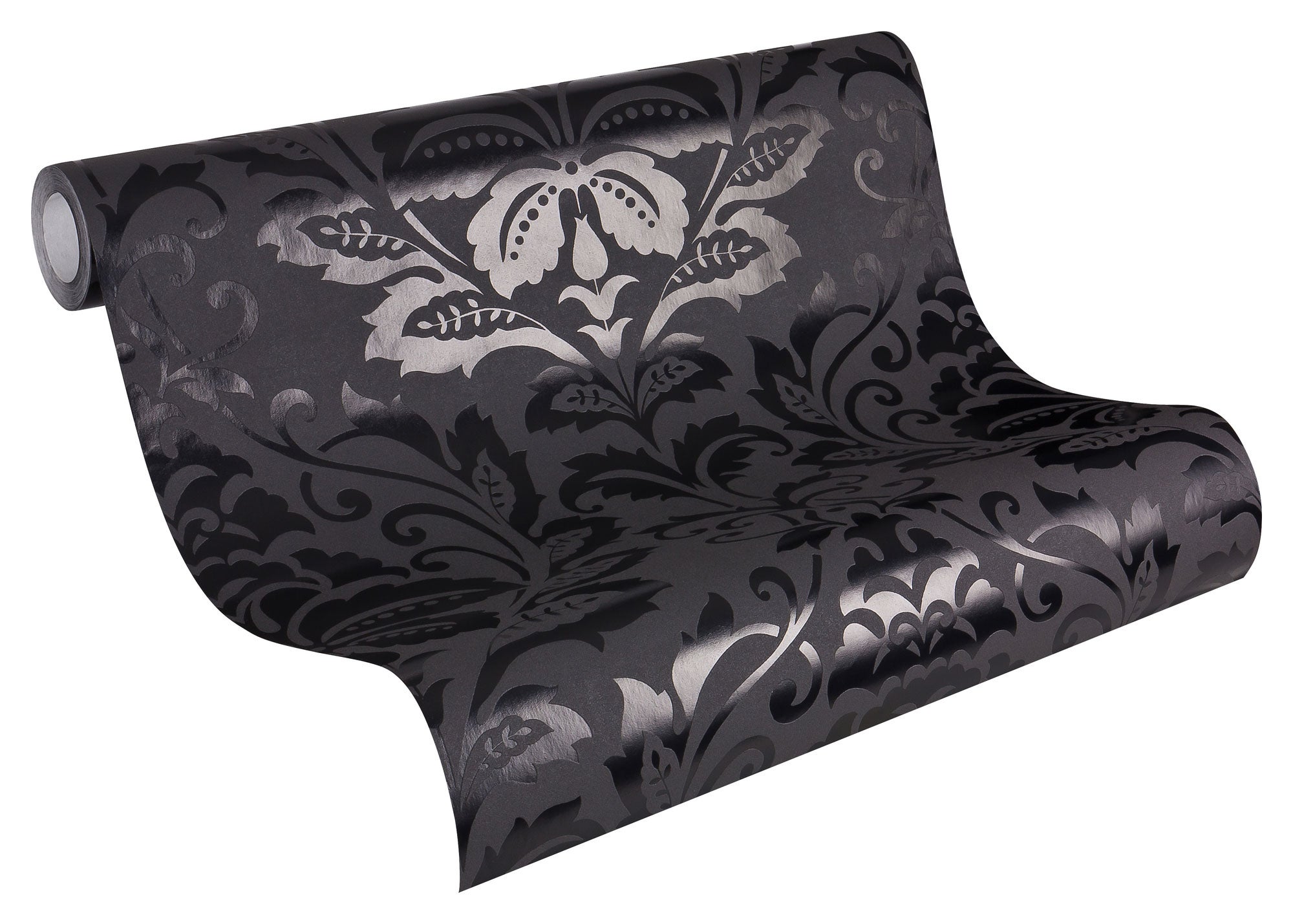 Papier peint baroque noir - 53 cm x 10.05 m - Livingwalls - 4