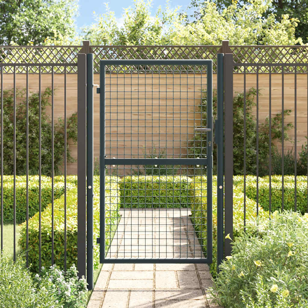Maison Exclusive - Cancello da Giardino in Rete di Acciaio Zincato 100x150 cm Grigio - 3
