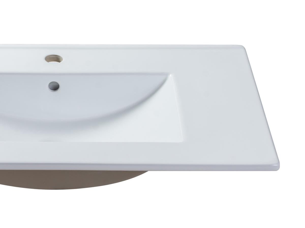 Vasque à encastrer blanche rectangle en céramique - 81 x 46,5 cm - MOTIAC - 8