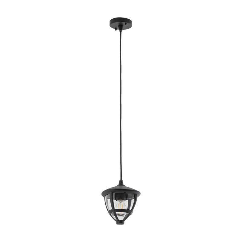 Lampa sufitowa zewnętrzna Amelia czarno-transparentna 1xE27x10W wym: 100 x 17,5 x 17,5 cm aluminium Nowodvorski Lighting