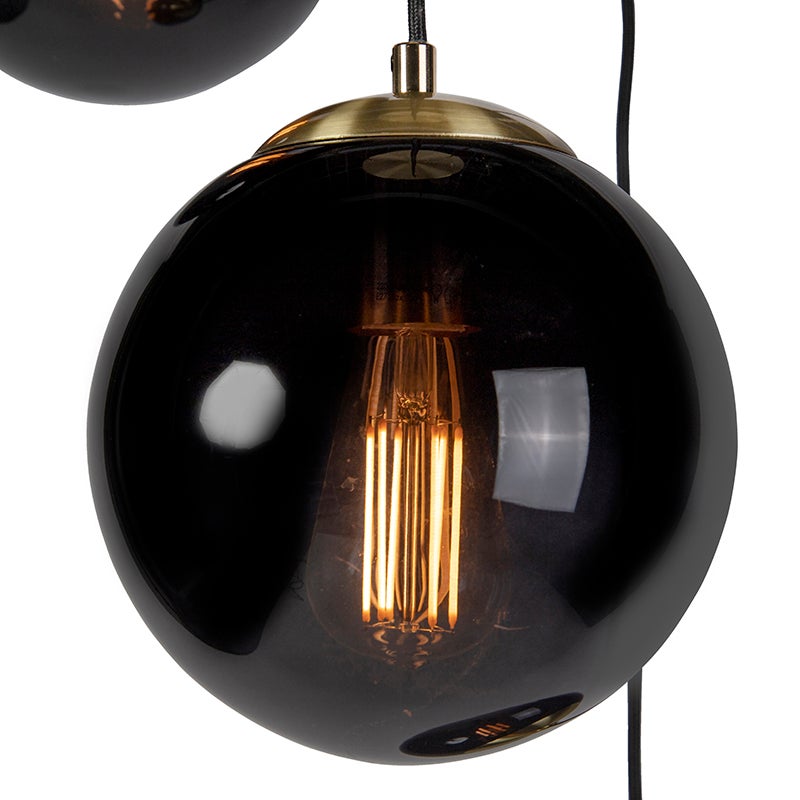 Suspension pallon - 3 lumière - Ø 45 cm - Noir et Or - Moderne - Éclairage intérieur - Salon - 6