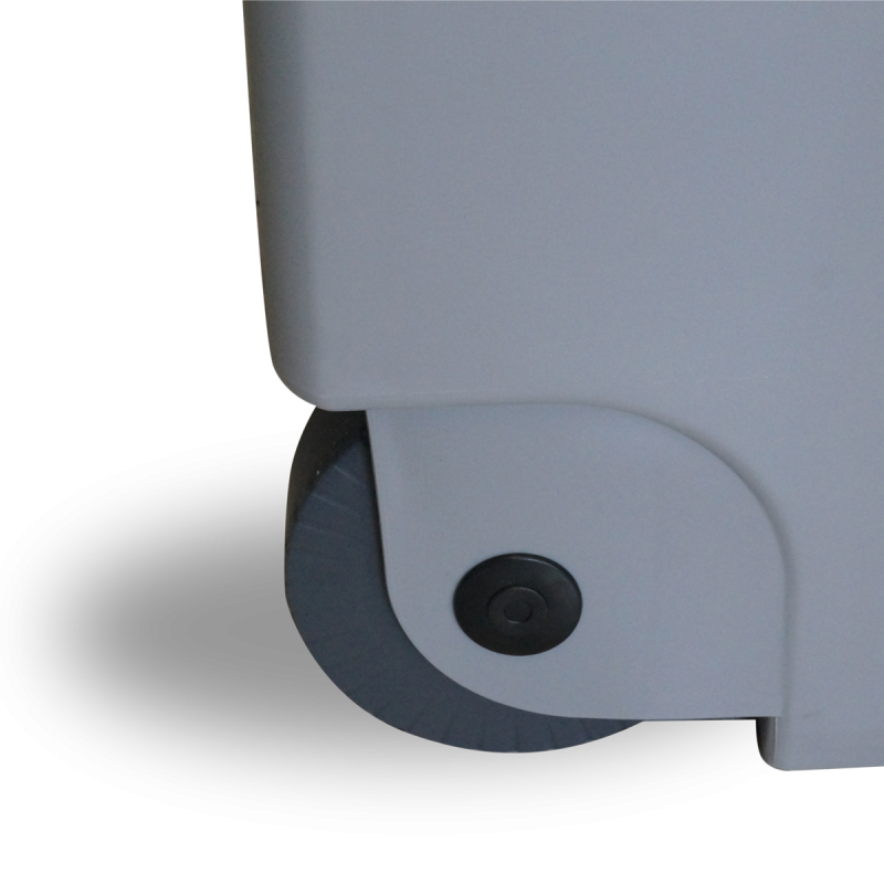 Contentor de lixo Denox 65, 85 e 110 L para reciclagem | Fechado com tampa colorida | 2 rodas | 85 L - Tampa fechada (Preto) - 4