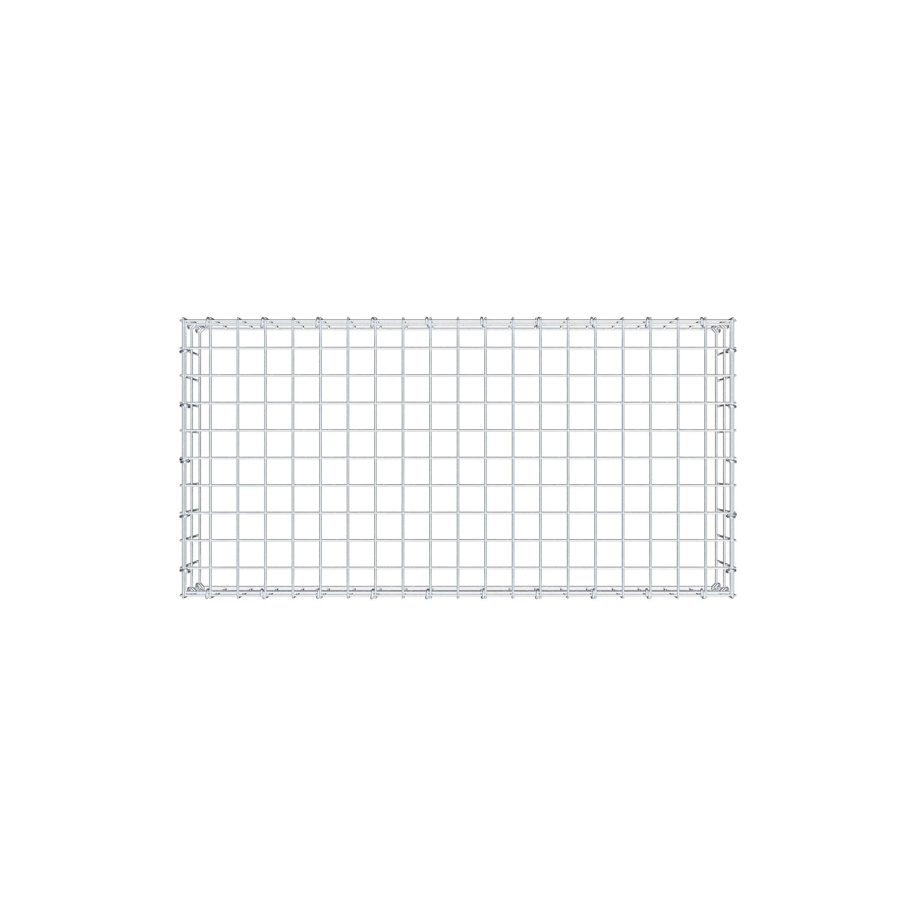 Gavión para apilar en acero galvanizado 100x20x50cm (LxAxP), malla 5 x 10cm, Anillo en C, sin rejilla inferior - 9
