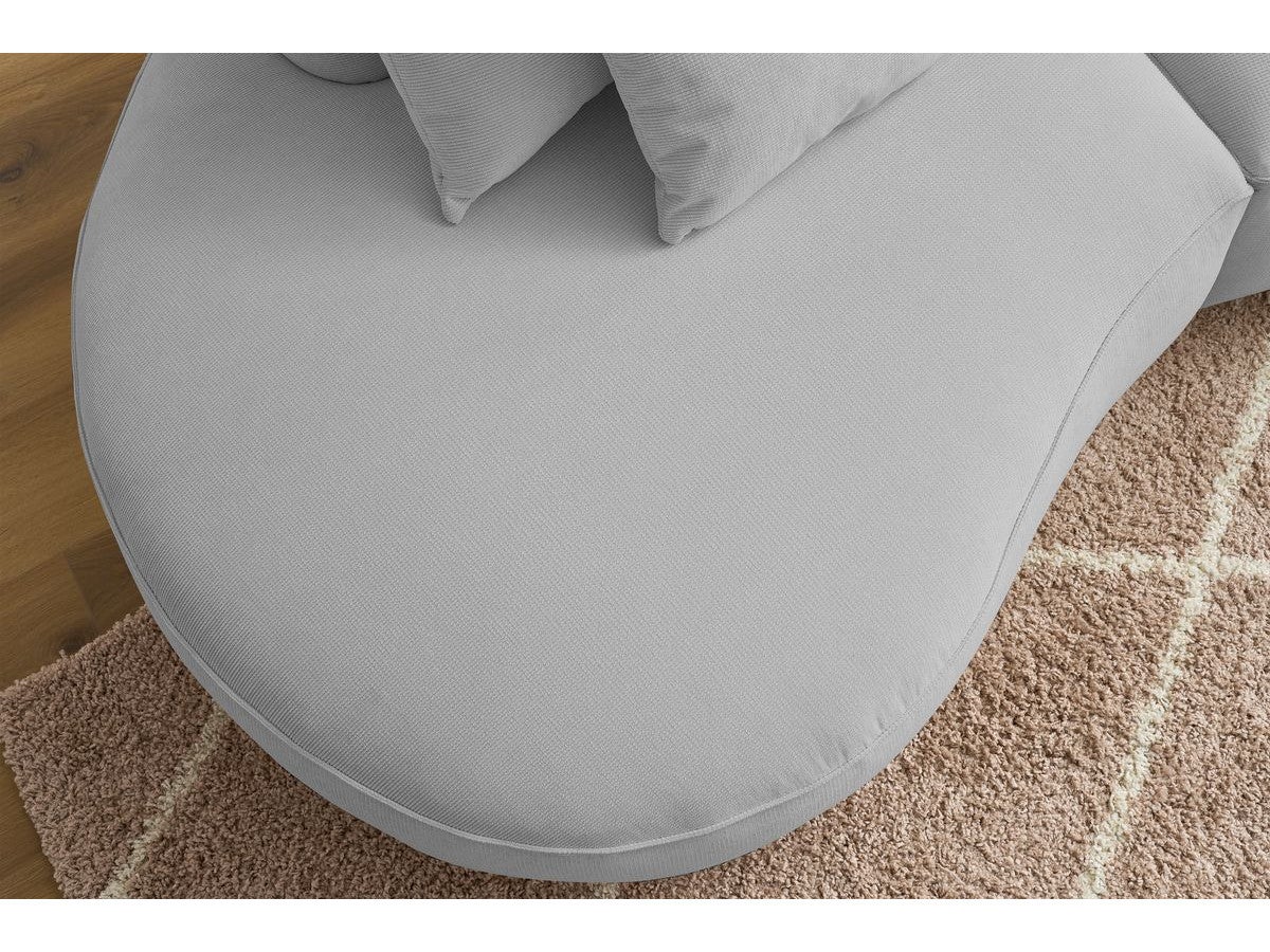 BOBOCHIC Canapé droit fixe 3 places SAINT-GERMAIN tissu texturé Gris clair - 6