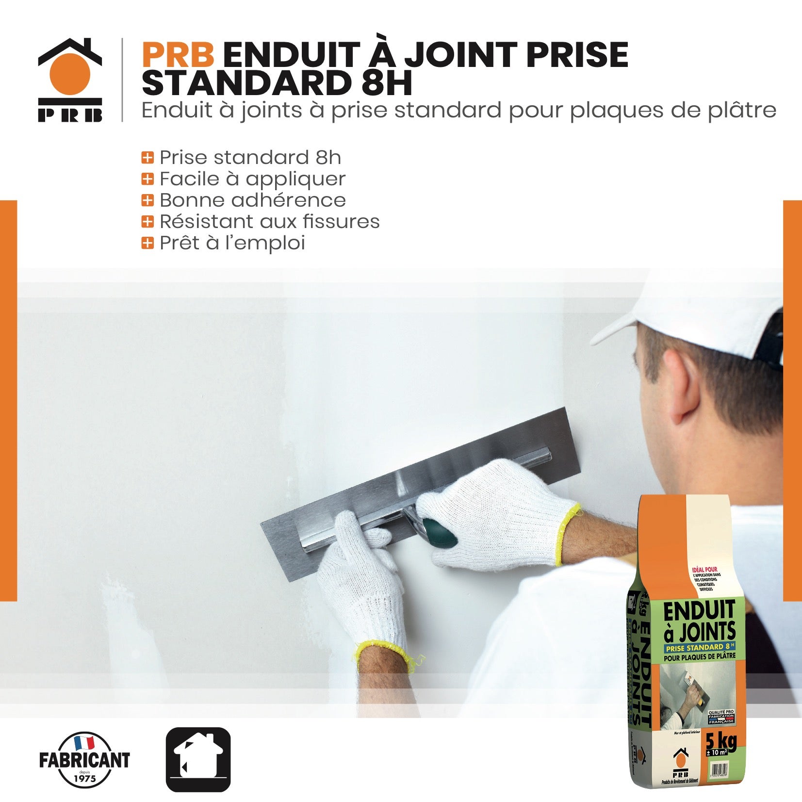 Enduit à Joint Prise Standard 8h - Finition Plaques de Plâtre - Prêt à l’Emploi - Résistance Anti-Fissures - 2