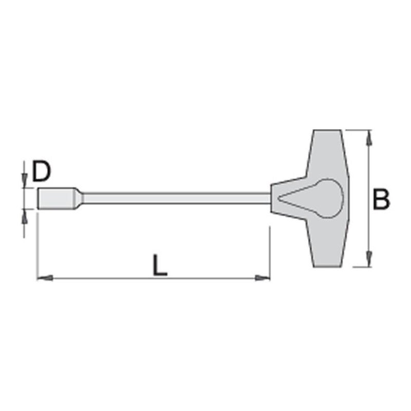 UNIOR 608289 - Llave de vaso con mango en T 11 mm serie 193N - 2