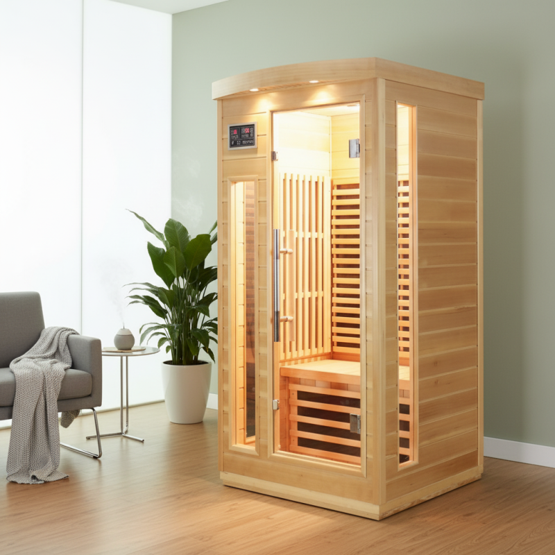 SNÖ Sauna infrarouge 1 place 1500W panneaux carbone Hemlock avec — free download