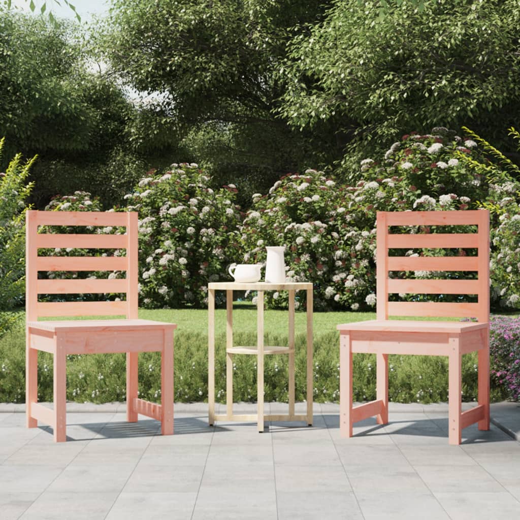 Lot de 2 Chaises de jardin | Siège de Terrasse | Chaise d'extérieur 50x48x91,5 cm bois massif de douglas CFW599306 - 2