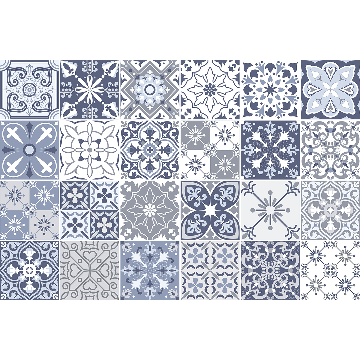 24 adesivi piastrelle azulejos michalenia - Sticker adesivo - adesivi murali - 24stickers15x15cm - 2
