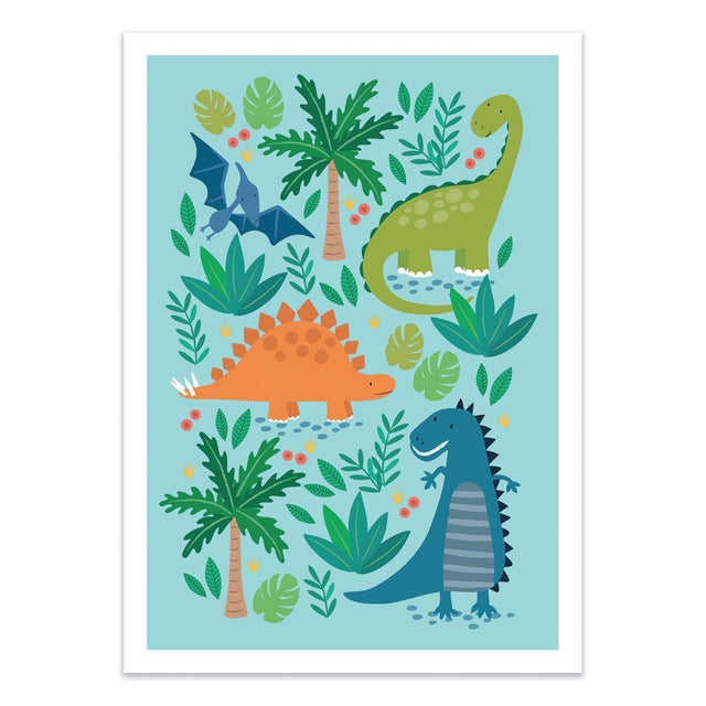 Art-Poster - Dino land - Klara Hawkins - 50 x 70 cm