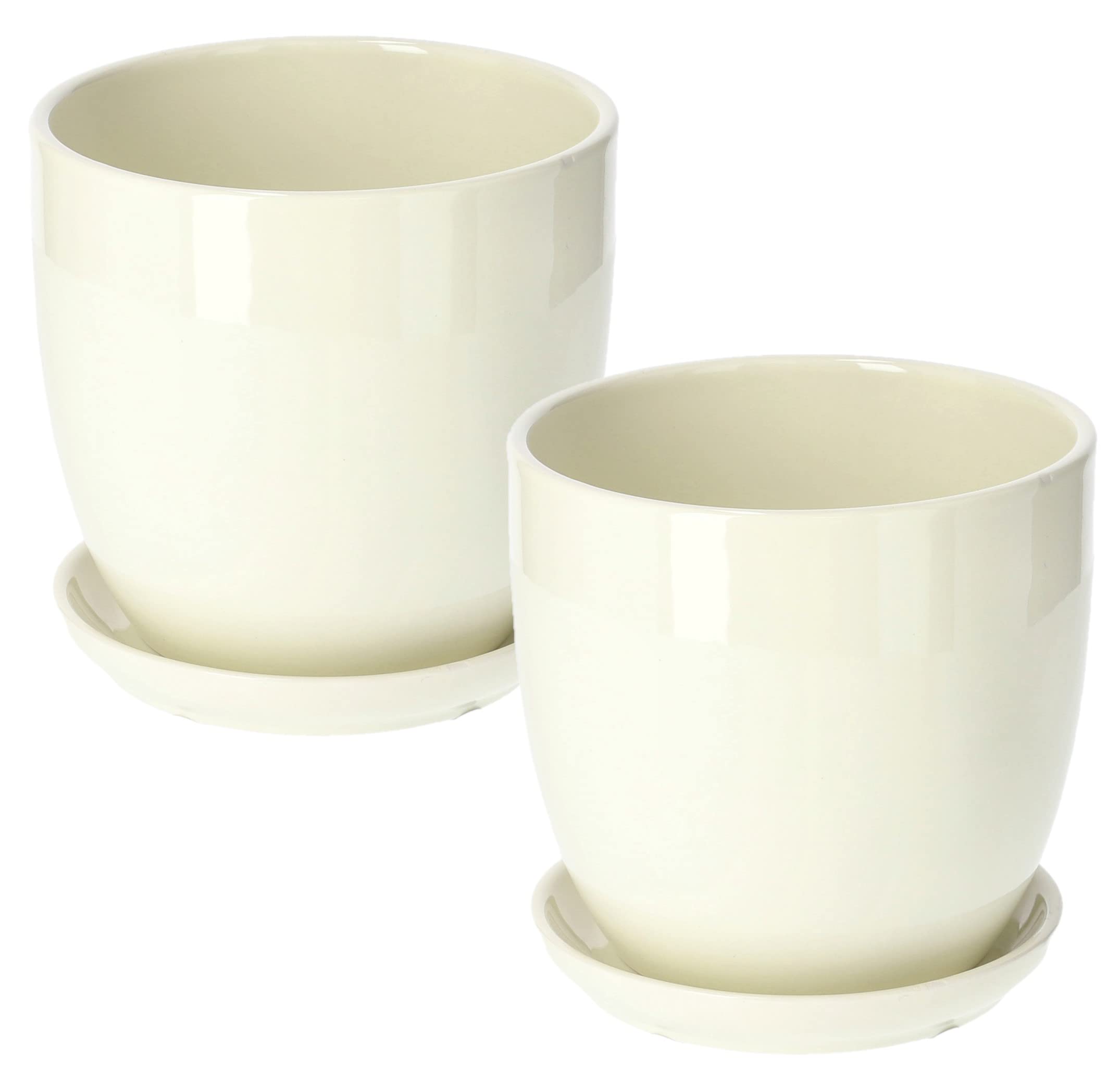 2x doniczka 15 donica osłonka ceramiczna podstawka - KOTARBAU