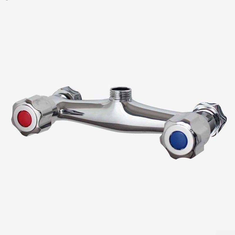 Bateria prysznicowa łazienkowa, dwuwylotowa chromowana mosiężna bateria, termostatyczna bateria do drążka prysznicowego