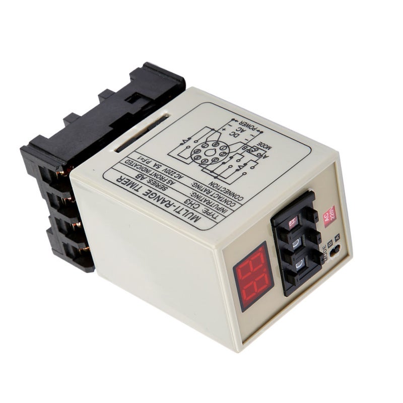 Relais temporisé double mode AH3-DM, affichage LED 0,01 S-99 H (220 V ...