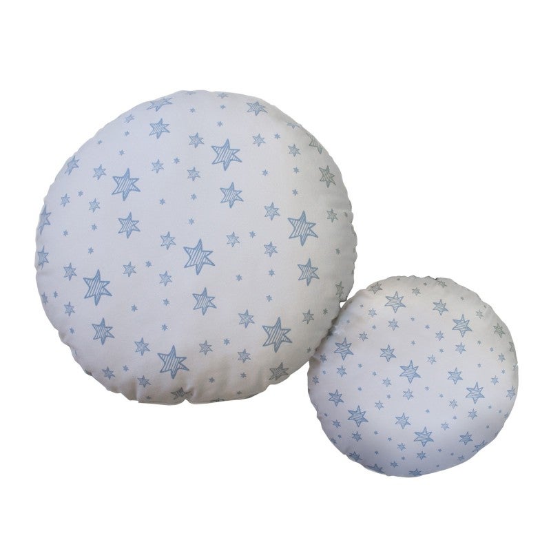 Muemue Coussin de 2 coussins en coton bleu 30x30/50x50cm - 2