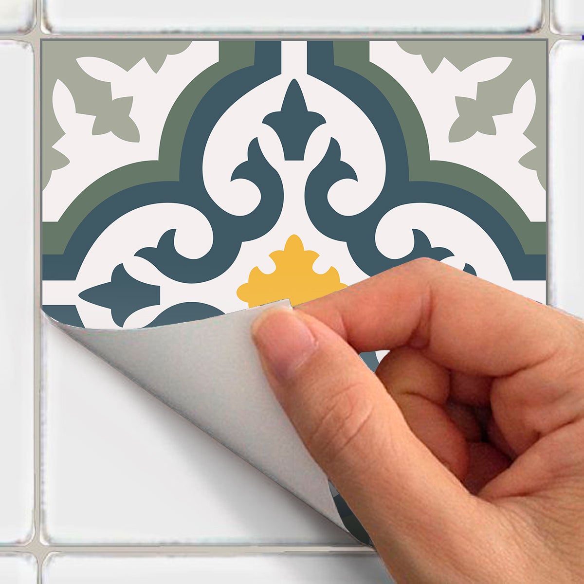 9 adesivi piastrelle di cemento azulejos jonilona - Sticker adesivo - adesivi murali - 9stickers15x15cm - 4