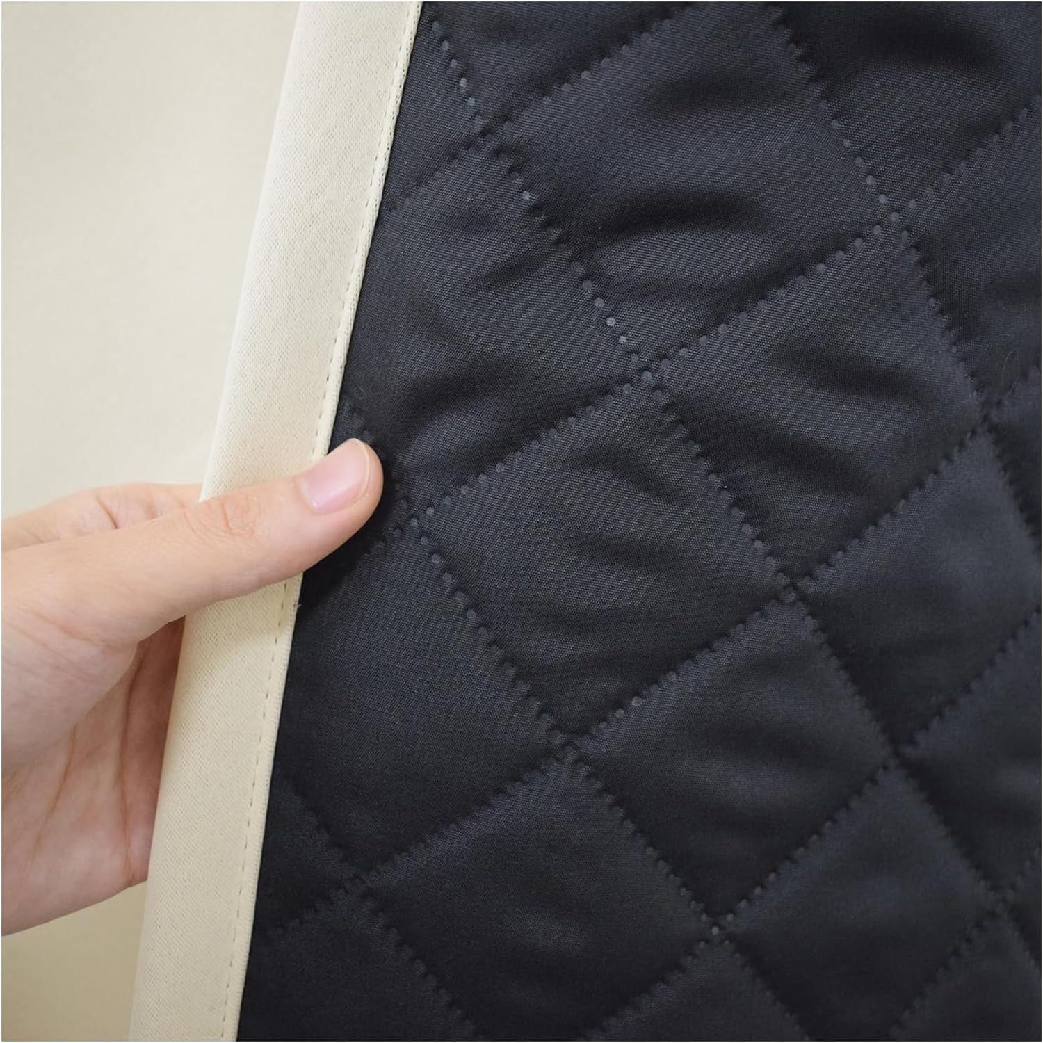 Rideau Thermique Rideau Occultant Draperies à Oeillets 100% Lumiere Bloquer Anti Bruit Anti Chaleur/Froid pour l'hiver 1 PCS L132×H160cm - 6
