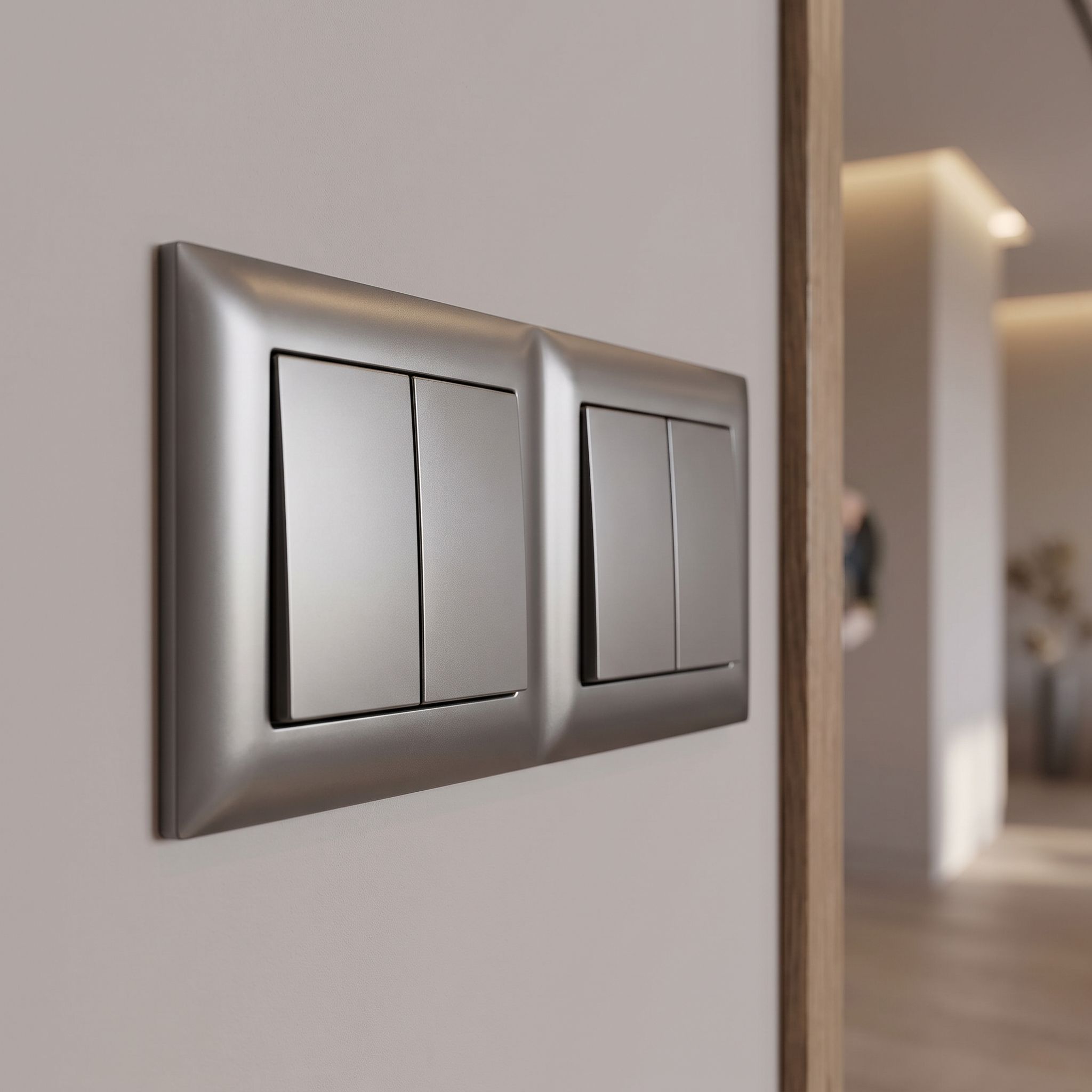 Tooliight Cadre Double Pour Prises Oste Jnh014-2f Grey | Leroy Merlin