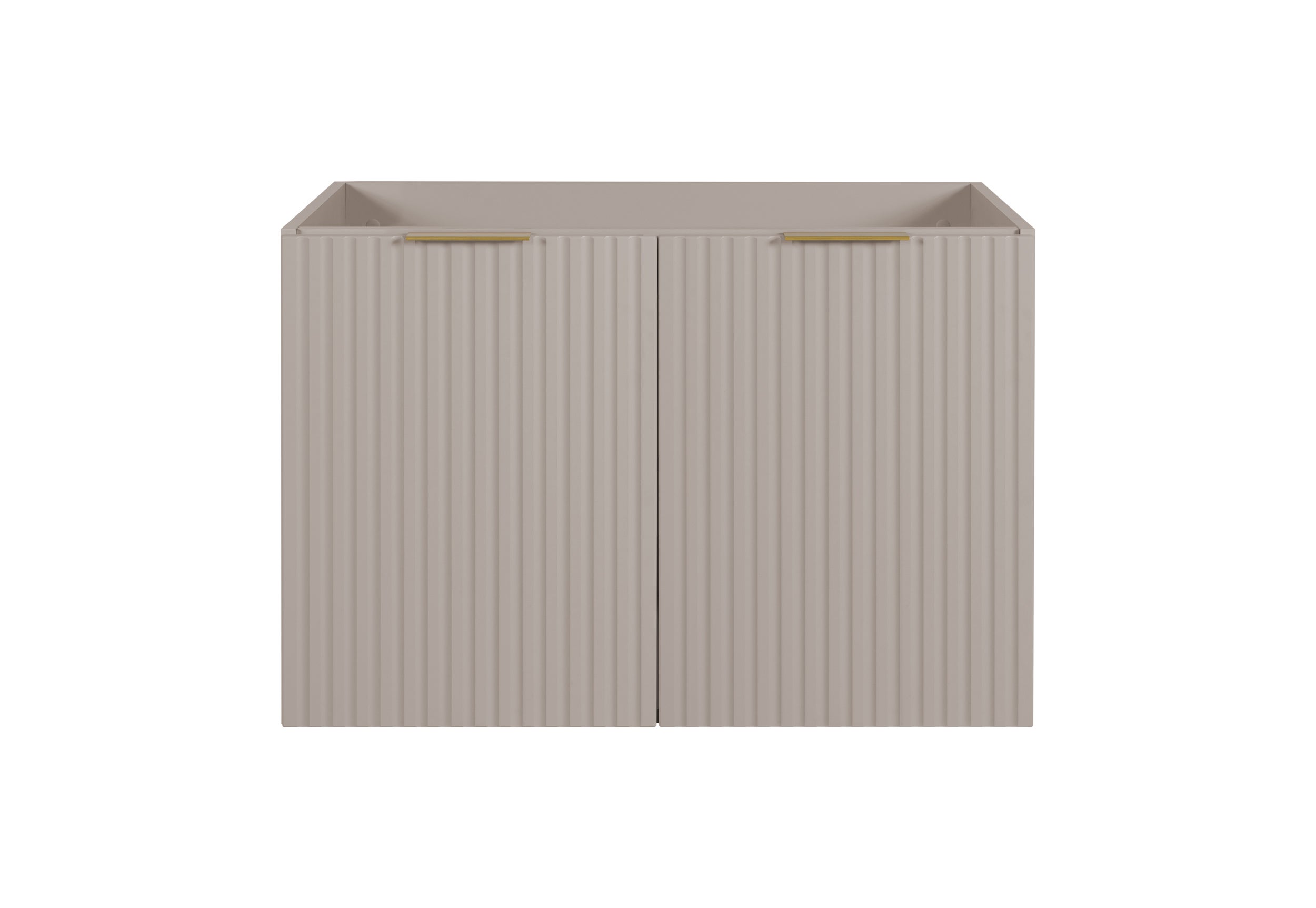 Zestaw łazienkowy FLOW 120 cm kaszmir z białymi regałami blat w zestawie - 6