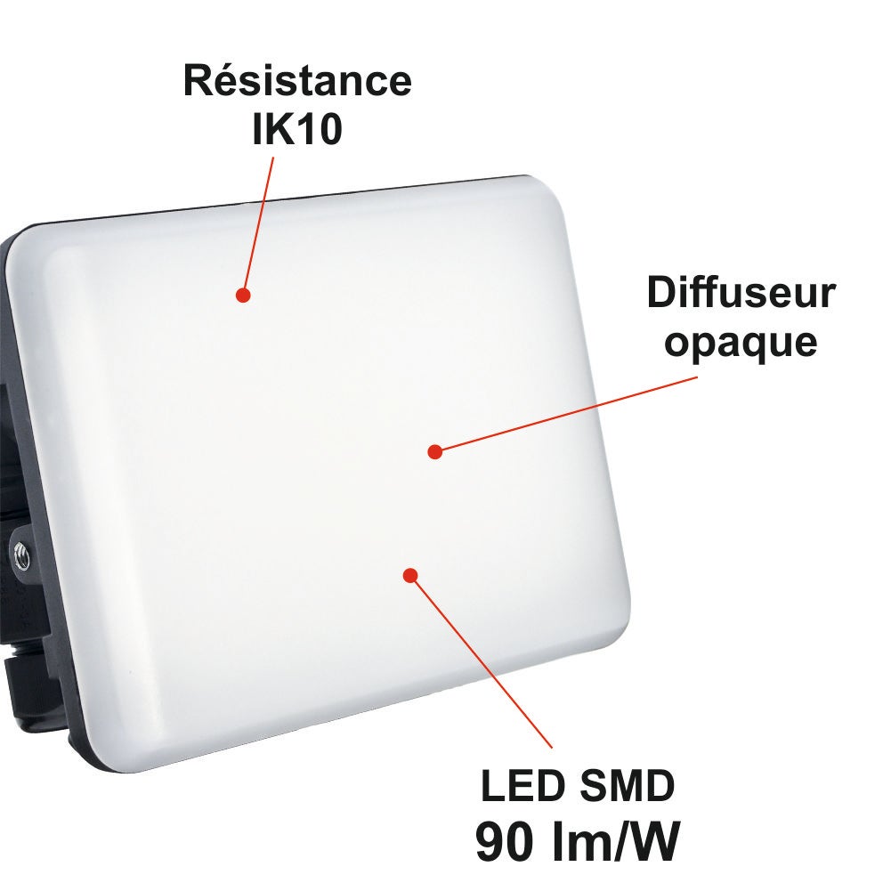 Lot de 5 projecteurs LED 20W 1800 LM 3000K IP65 connexion en direct - garantie 5 ans - 2