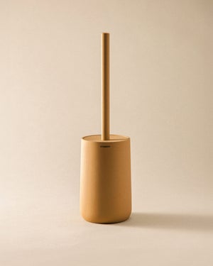 COSMIC Saona Brosse de Toilette au Design Élégant Fabriquée en Résine. Porte -brosse de Sol pour WC en Couleur Olive