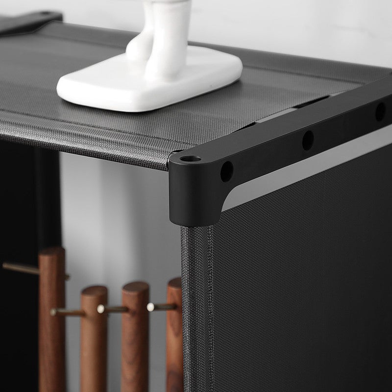 Étagère de Rangement à 9 Compartiments, Bibliothèque, 30 x 110 x 110 cm, Organiseur pour Salon, Chambre, Salle de Bain, avec Marteau, Noir - 6