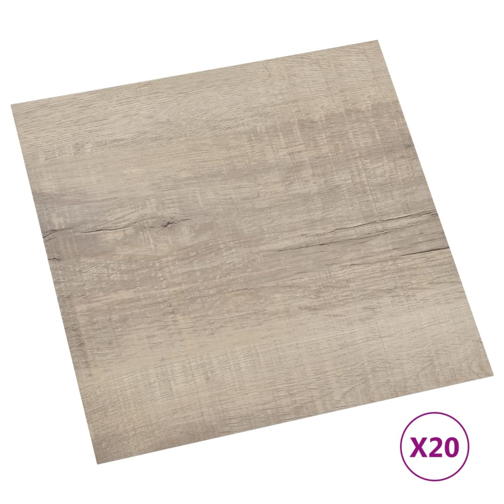 20 piezas lamas de suelo autoadhesivas | tarimas de suelo | tarimas autoadhesivas pvc 1,86 m² gris taupe cfw13239