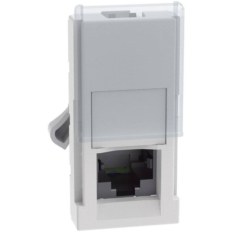 Legrand Celiane 068239 Copricerchio Bianco - Placca Per Presa RJ45 + TV Semplice, Finitura Opaca