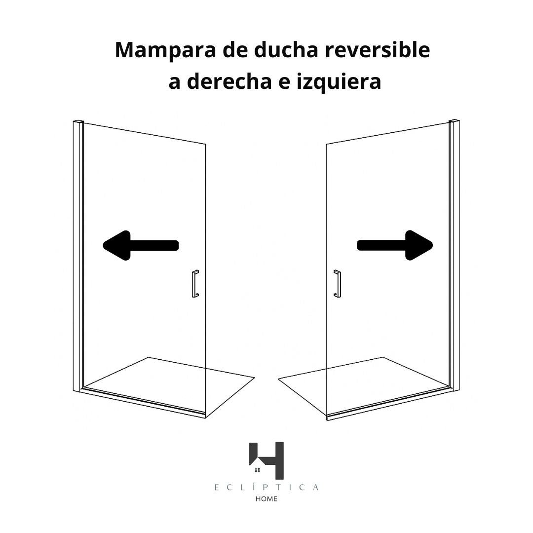 Mampara de Ducha Fija 90x200 cm Negro Mate con Cristal Templado 8 mm y Tratamiento Antical para Baños Modernos - 6