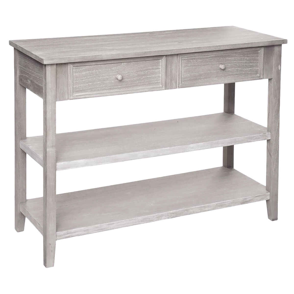 Consolle a 2 cassetti in legno sbiancato charme l110cm - Atmosphera