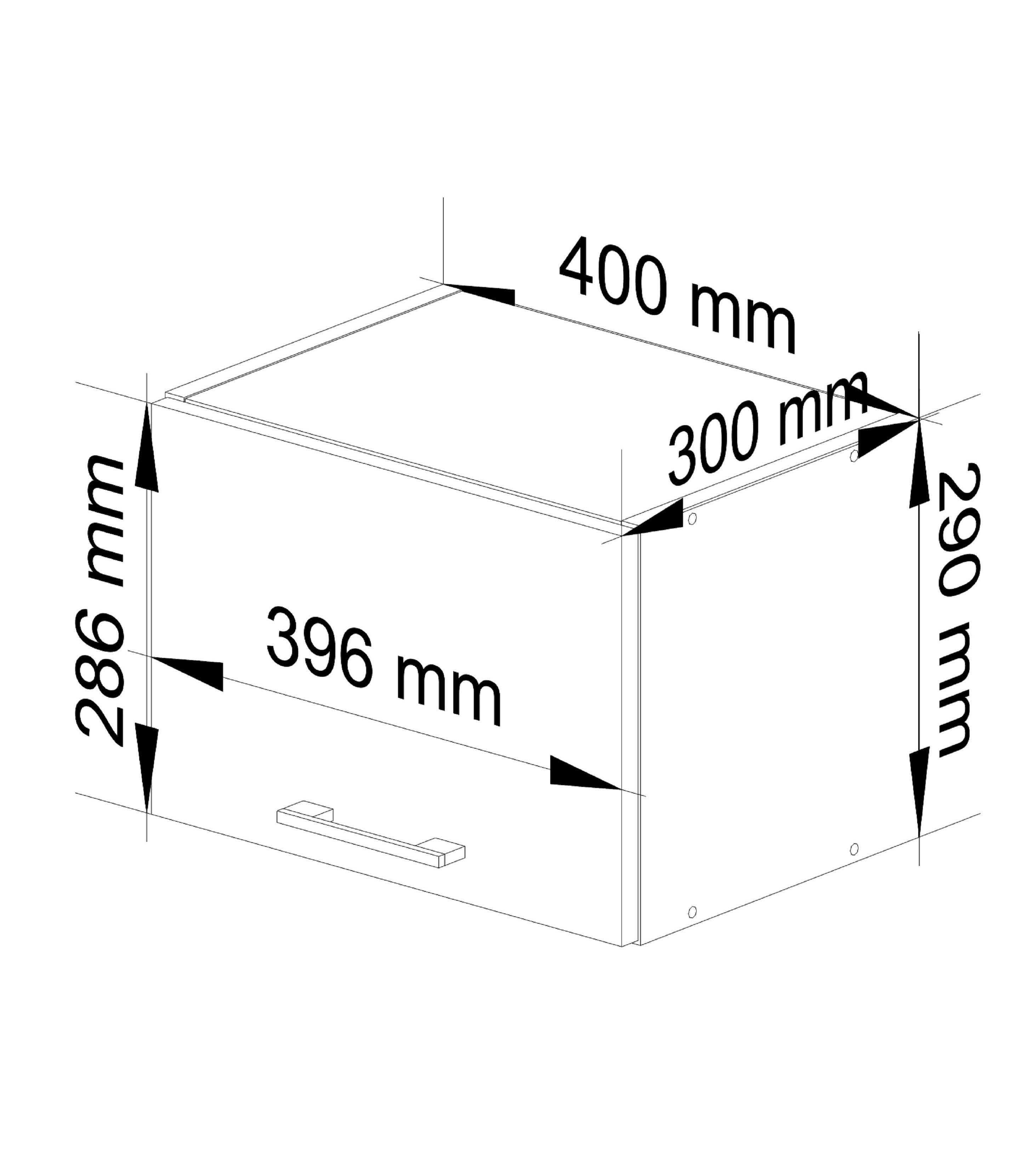 Meuble de cuisine haut AKORD W40 hotte OLIWIA modulable Blanc 40 cm 1 porte couleur Blanc 1 étagère 40x30x29 cm - 3