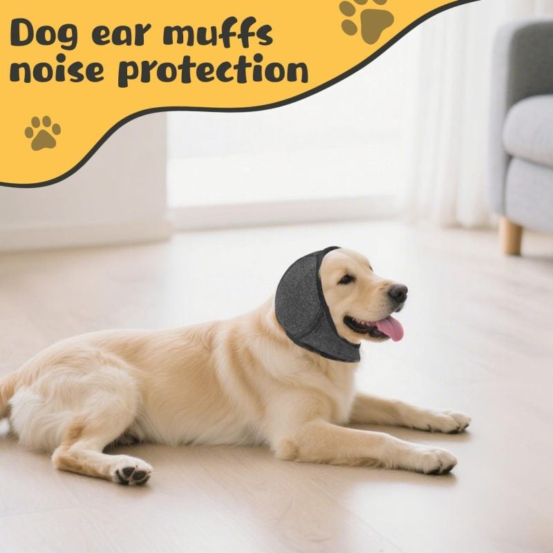 Orejeras para perros, protección contra el ruido, impermeables, ajustables, alivian la ansiedad (tamaño pequeño) - 6