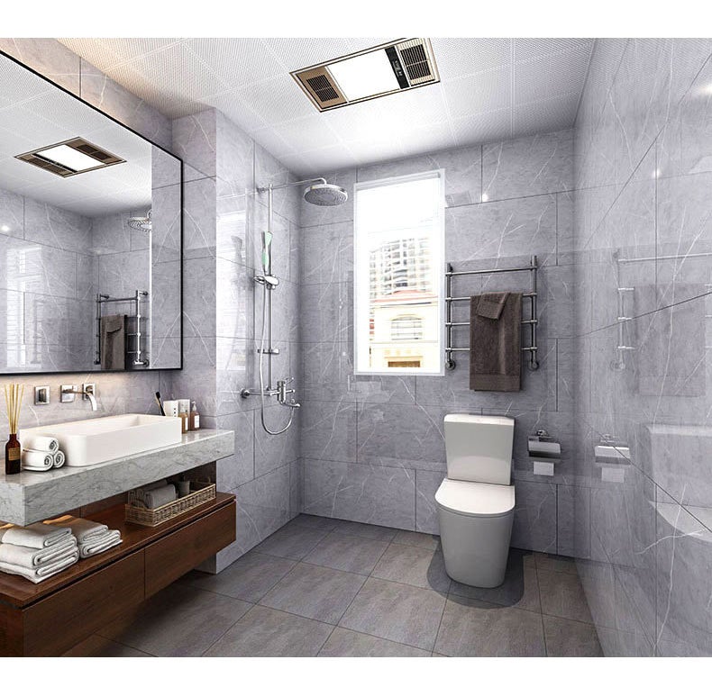 Lot de 10 autocollants de sol auto-adhésifs, autocollant mural en marbre de Simulation épaissi, antidérapant, résistant à l'usure et imperméable - 2