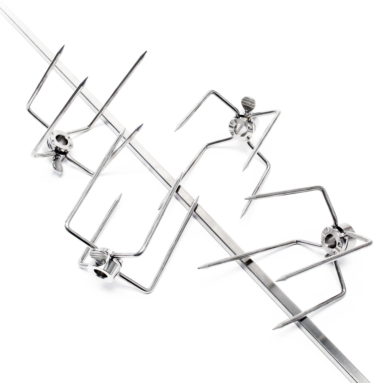 Tournebroche BBQ 112 Cm Avec 4 Fourches – Moteur 230V, Acier Inox | Pour Viandes Et Légumes - 7