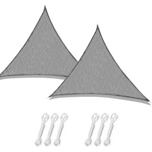 Voile D'ombrage Triangulaire Imperméable Hitopin - Protection UV 95%, Pour Jardin, Terrasse, 2x2x2 M